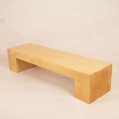 Giorgio Tura Mid-Century Italian Parchment Custom-Made Coffee Table, Tura Milano