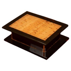 Italian Smoked Lucite and Natural Cork Jewelry Box, 1970
