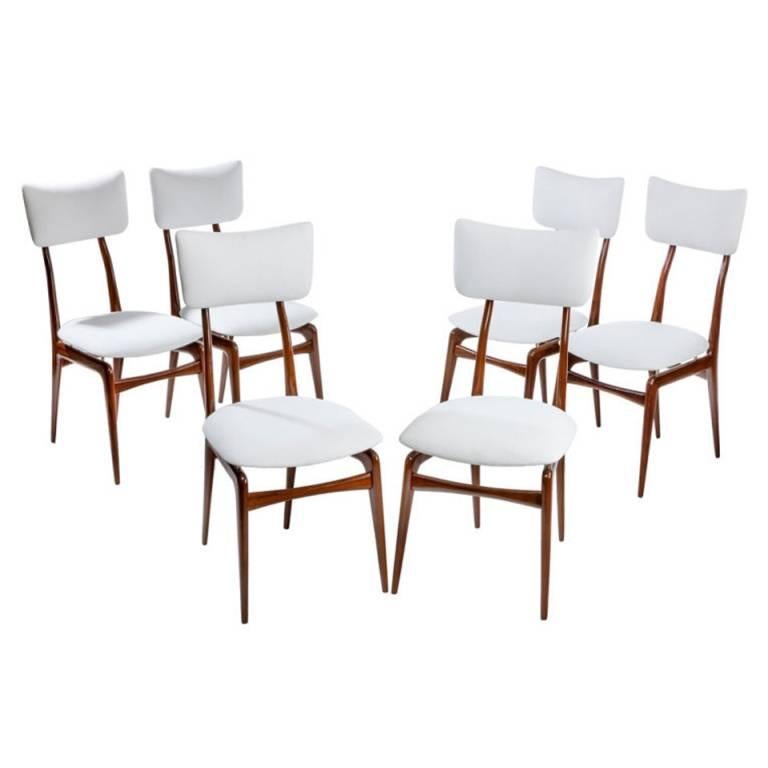 Set of Elegant Sculptural Dining Chairs at 1stDibs