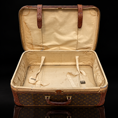 Vintage Louis Vuitton Monogram Soft-Sided Suitcase with Original Padlock
