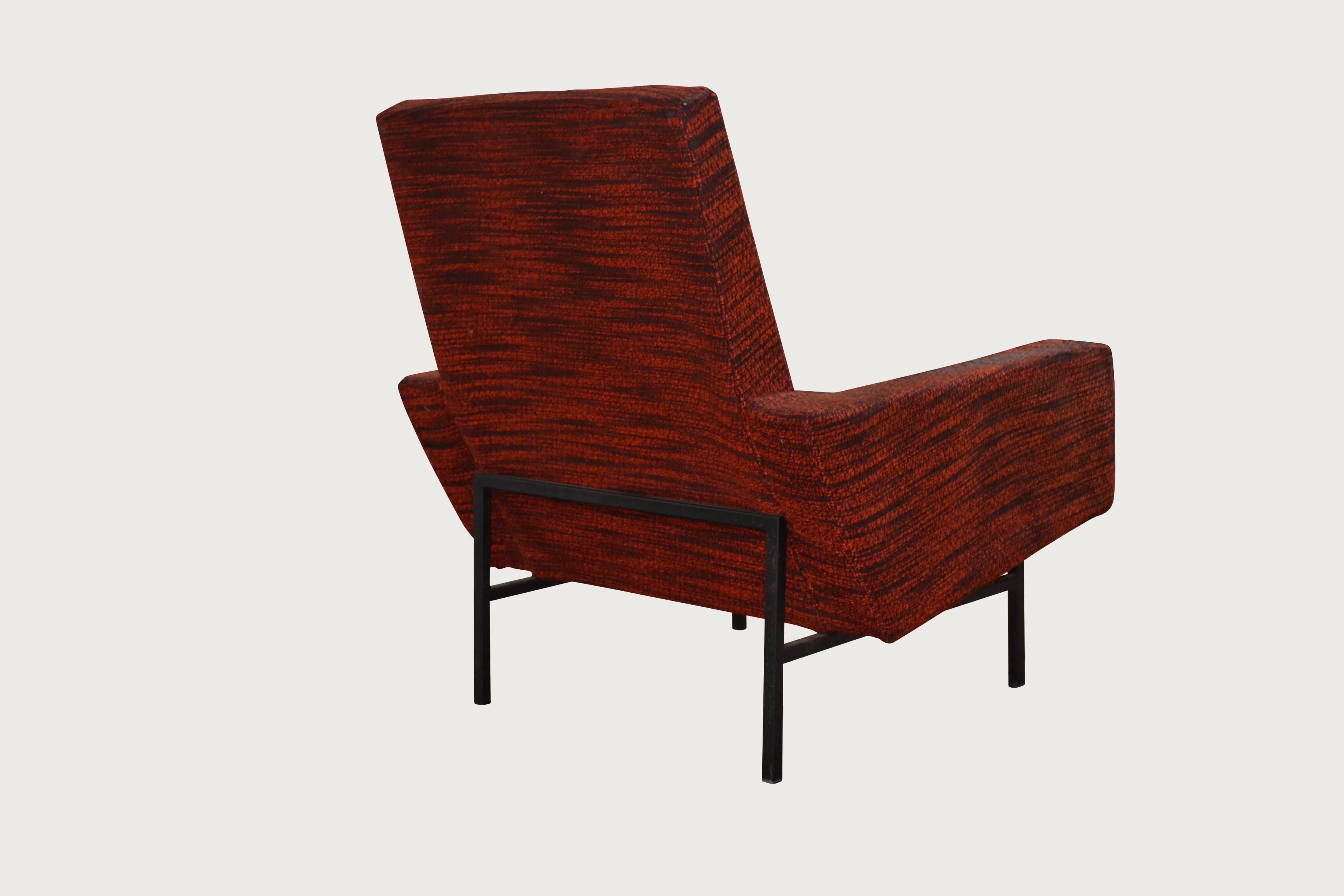 Mid-Century Modern  1960s Model 645 Armchair in Red by Pierre Guariche For Sale