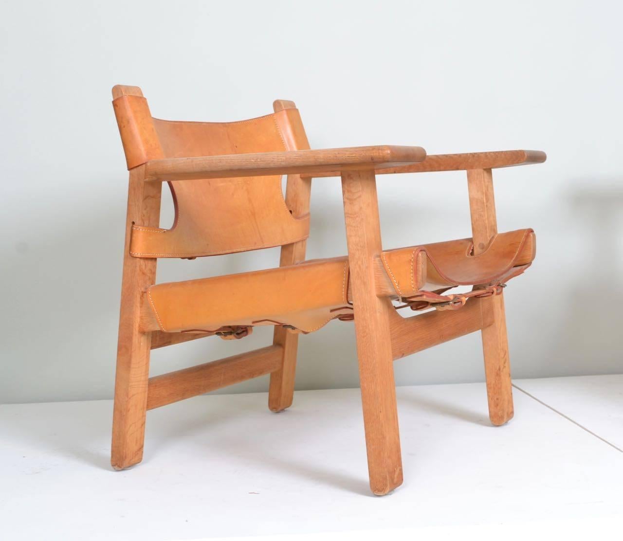 Mid-Century Modern Pair of Spanish Chairs. Denmark  For Sale
