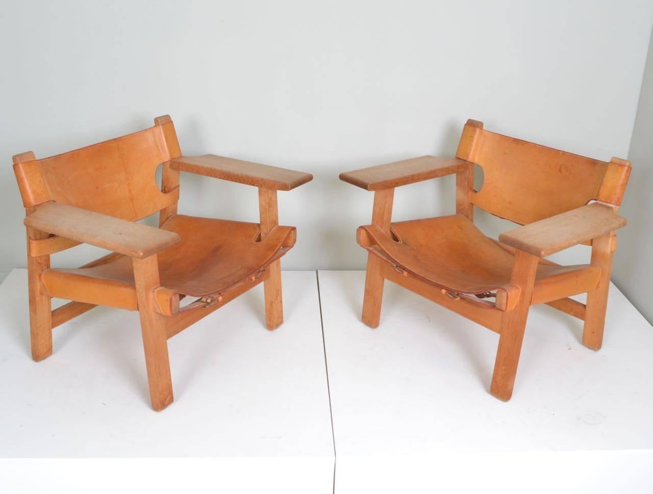 Pair of Spanish Chairs. Denmark  For Sale 1