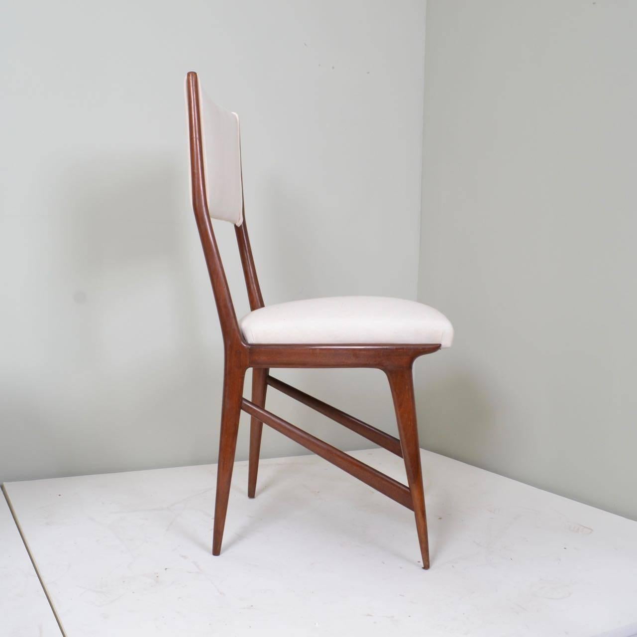 Italian Set of Six Carlo di Carli Style Dining Chairs, Italy For Sale