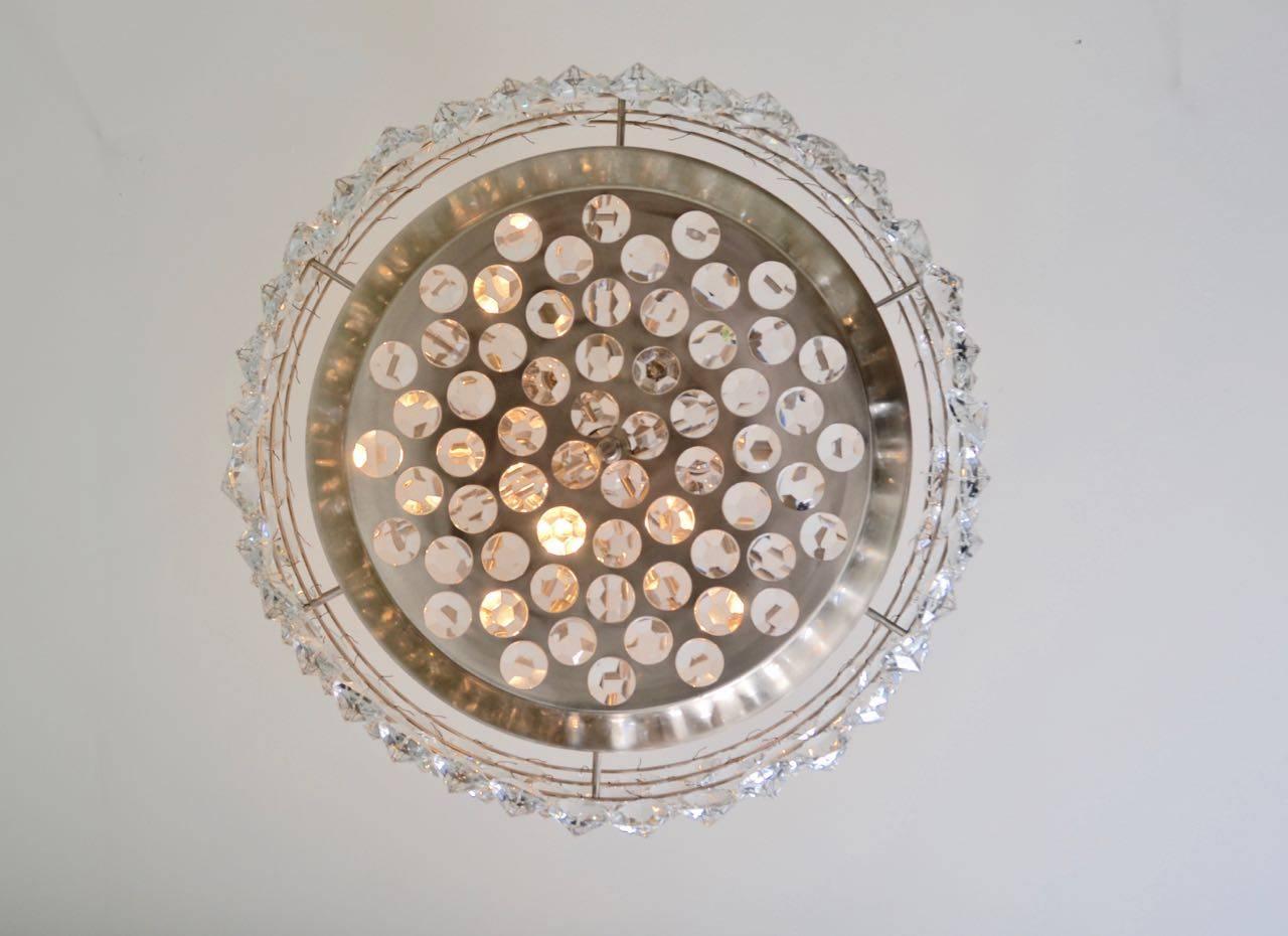 Austrian In the manner of Bakalowits and Soehne Circular Chandelier, Austria, circa 1970 For Sale