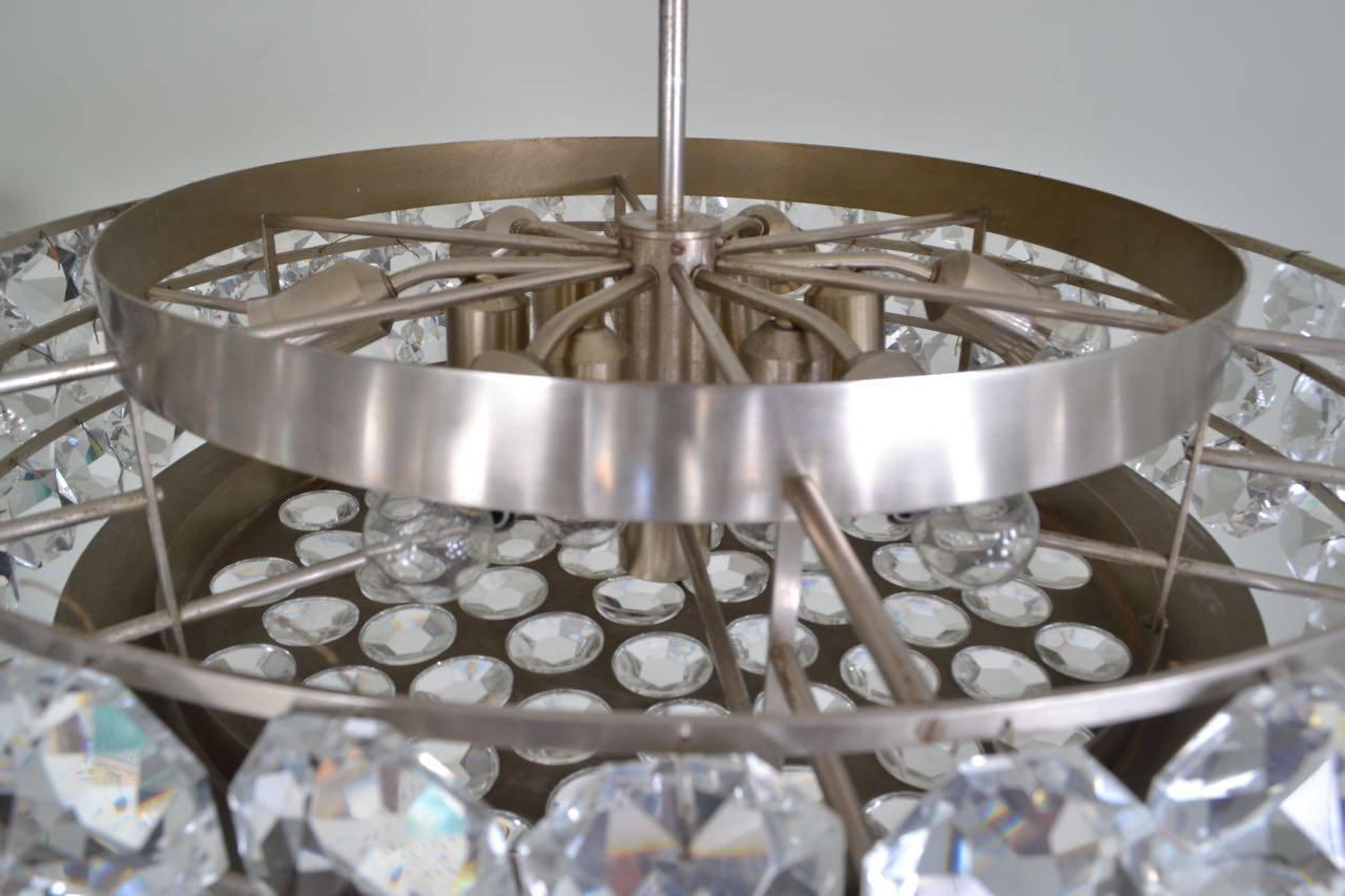 In the manner of Bakalowits and Soehne Circular Chandelier, Austria, circa 1970 For Sale 2