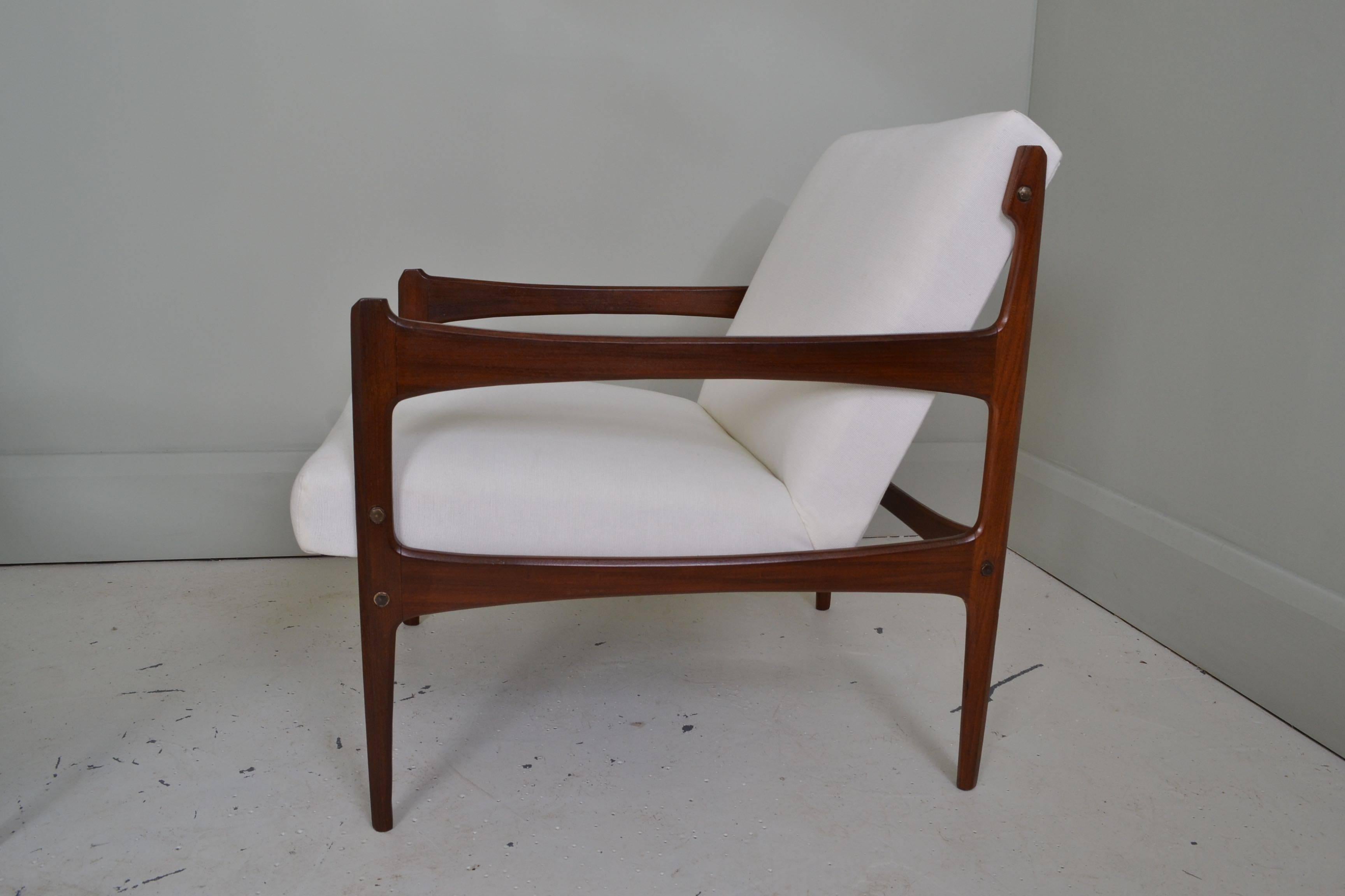 Italian Architectural Pair of Armchairs, Italy, circa 1950 For Sale