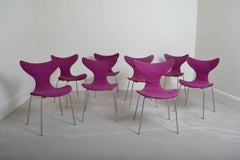 Eight Arne Jacobsen Lily Chairs, Denmark, circa 1950