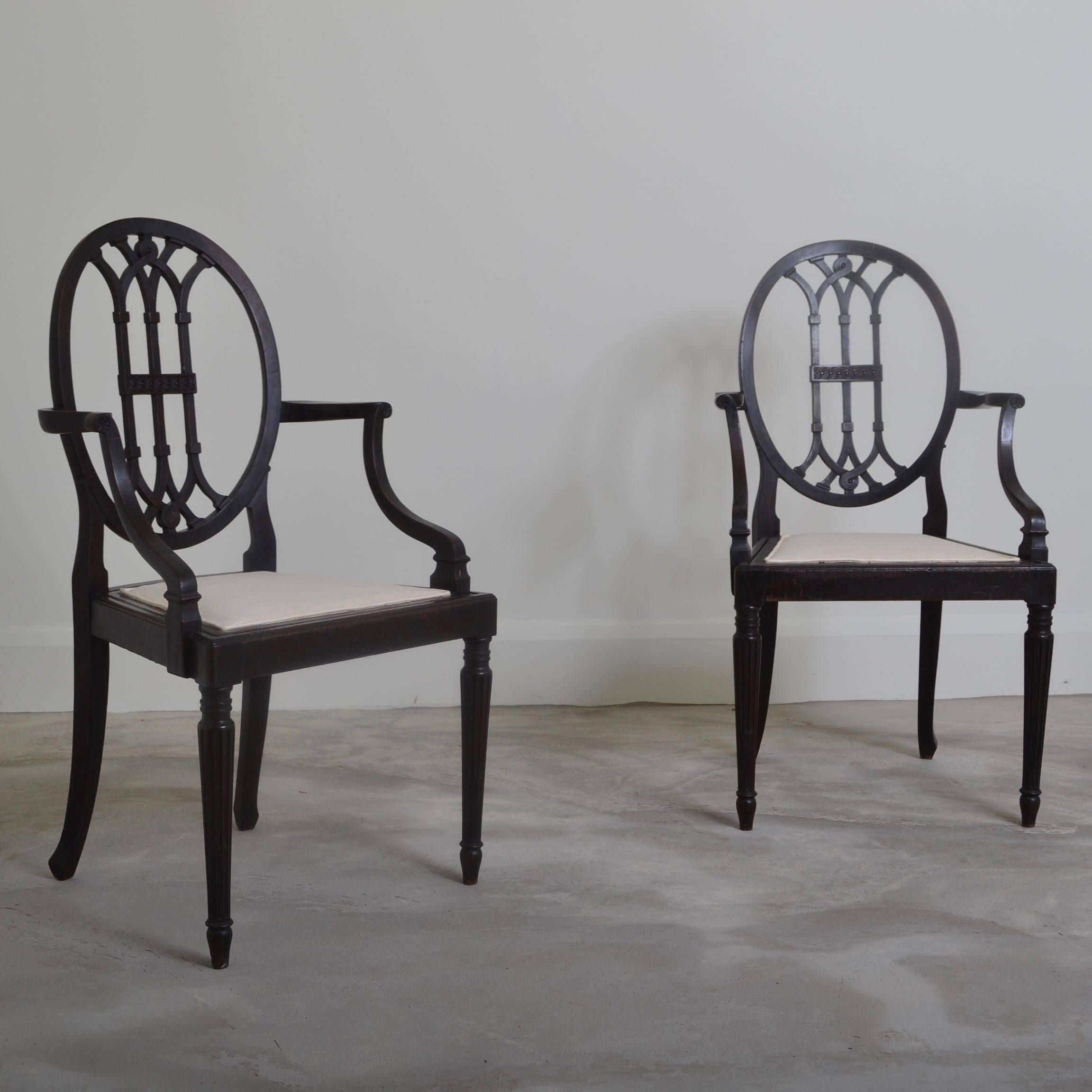 French Pair of Chairs from a Yacht , circa 1910 For Sale