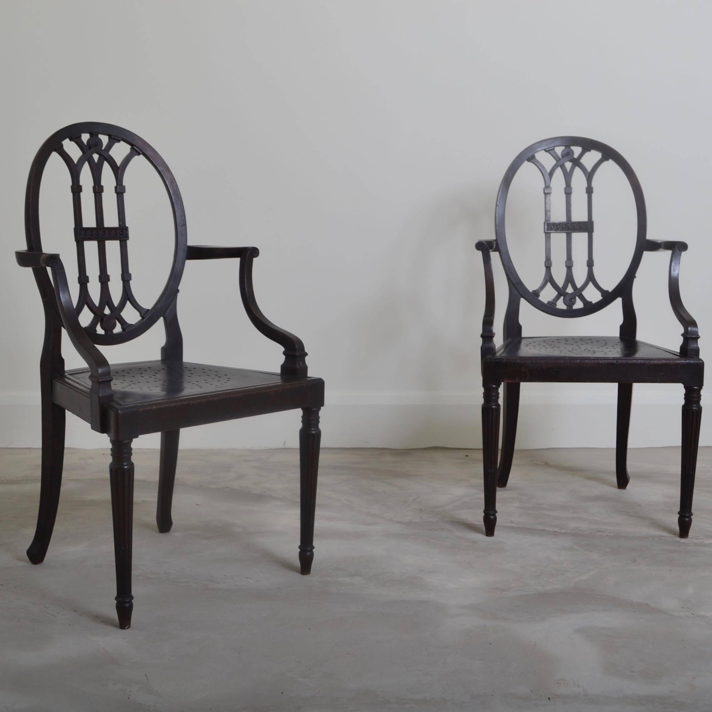 Pair of Chairs from a Yacht , circa 1910 For Sale 1
