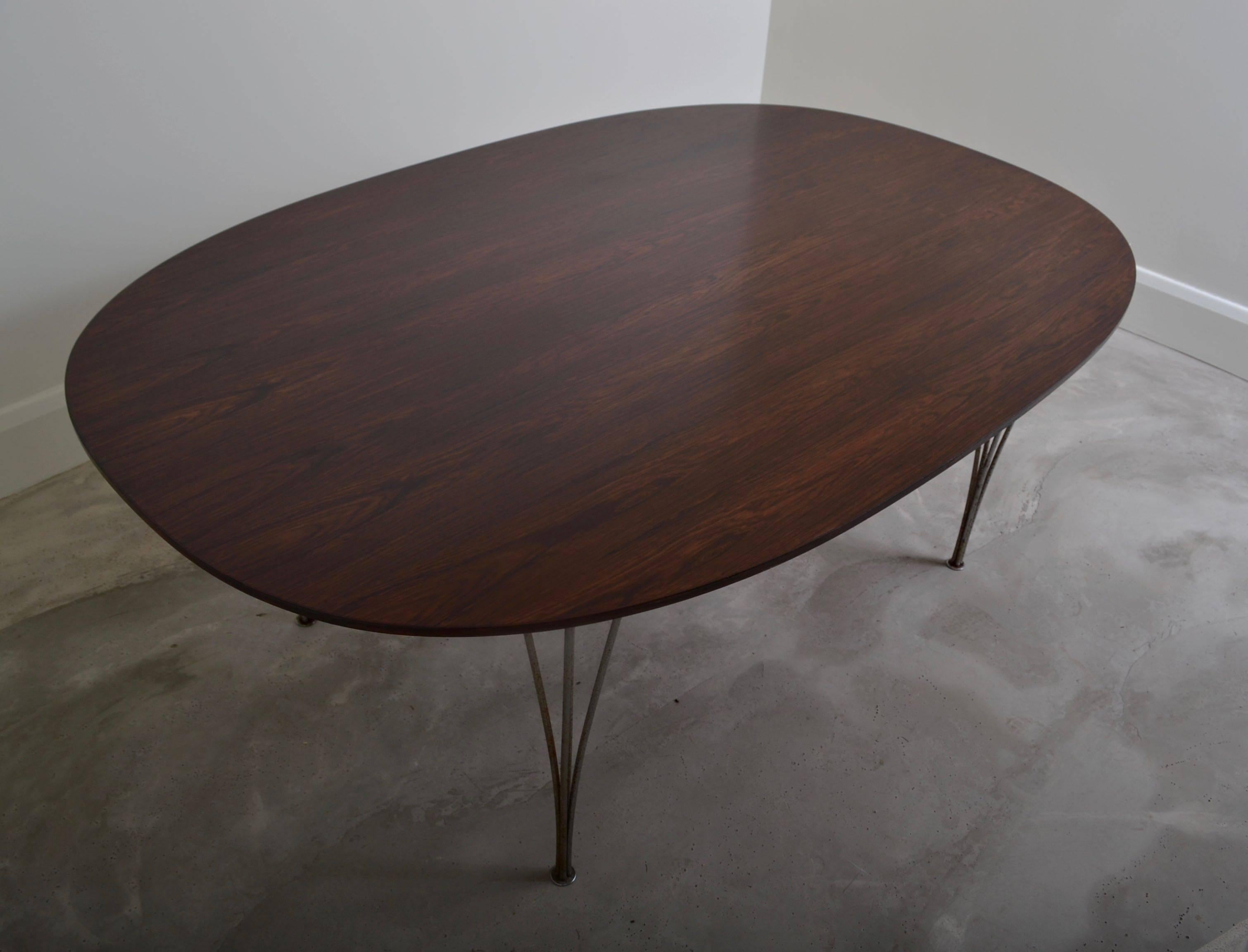Late 20th Century Super Ellipse Dining Table by Piet Hein and Bruno Mathsson, Denmark 1974 For Sale