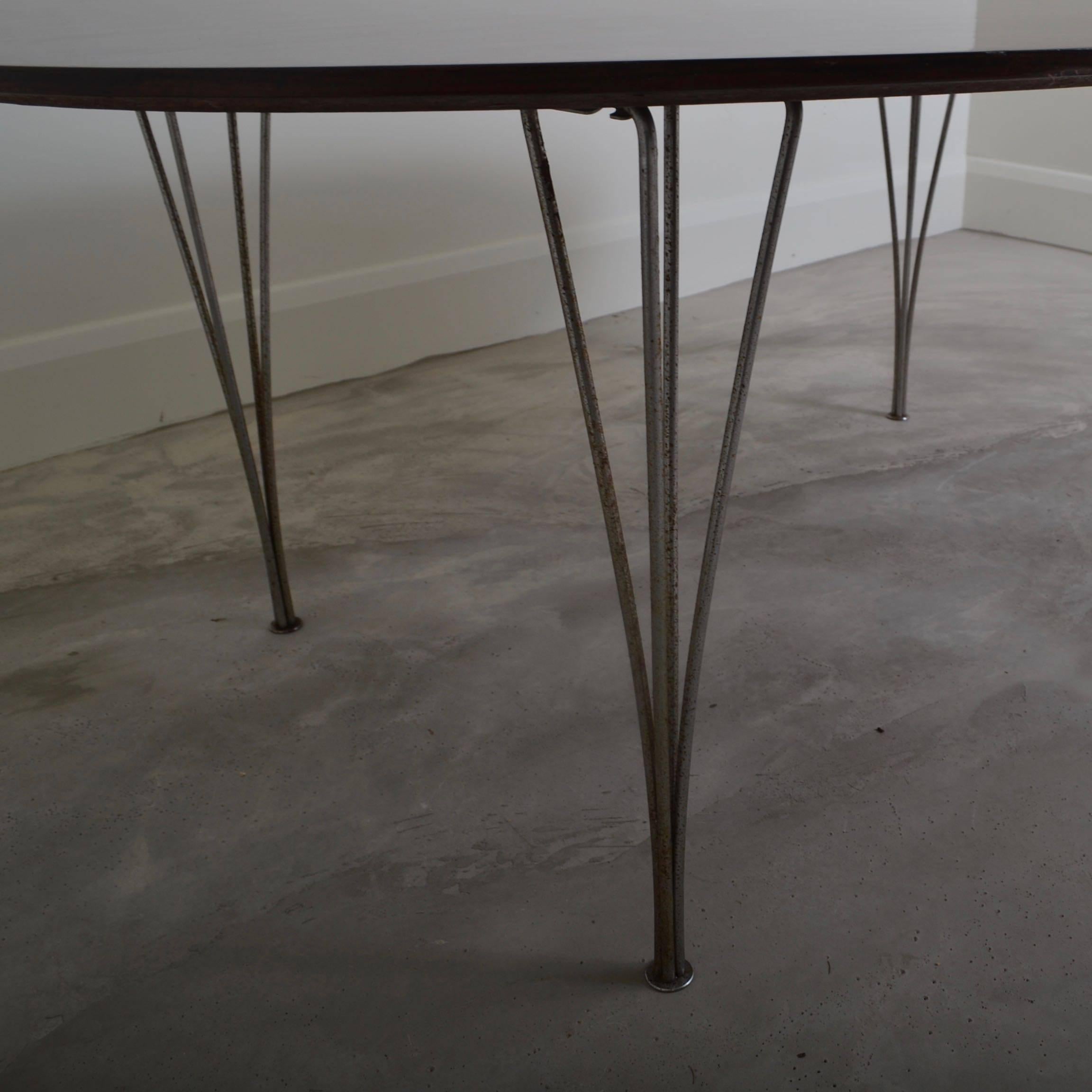 Super Ellipse Dining Table by Piet Hein and Bruno Mathsson, Denmark 1974 For Sale 1