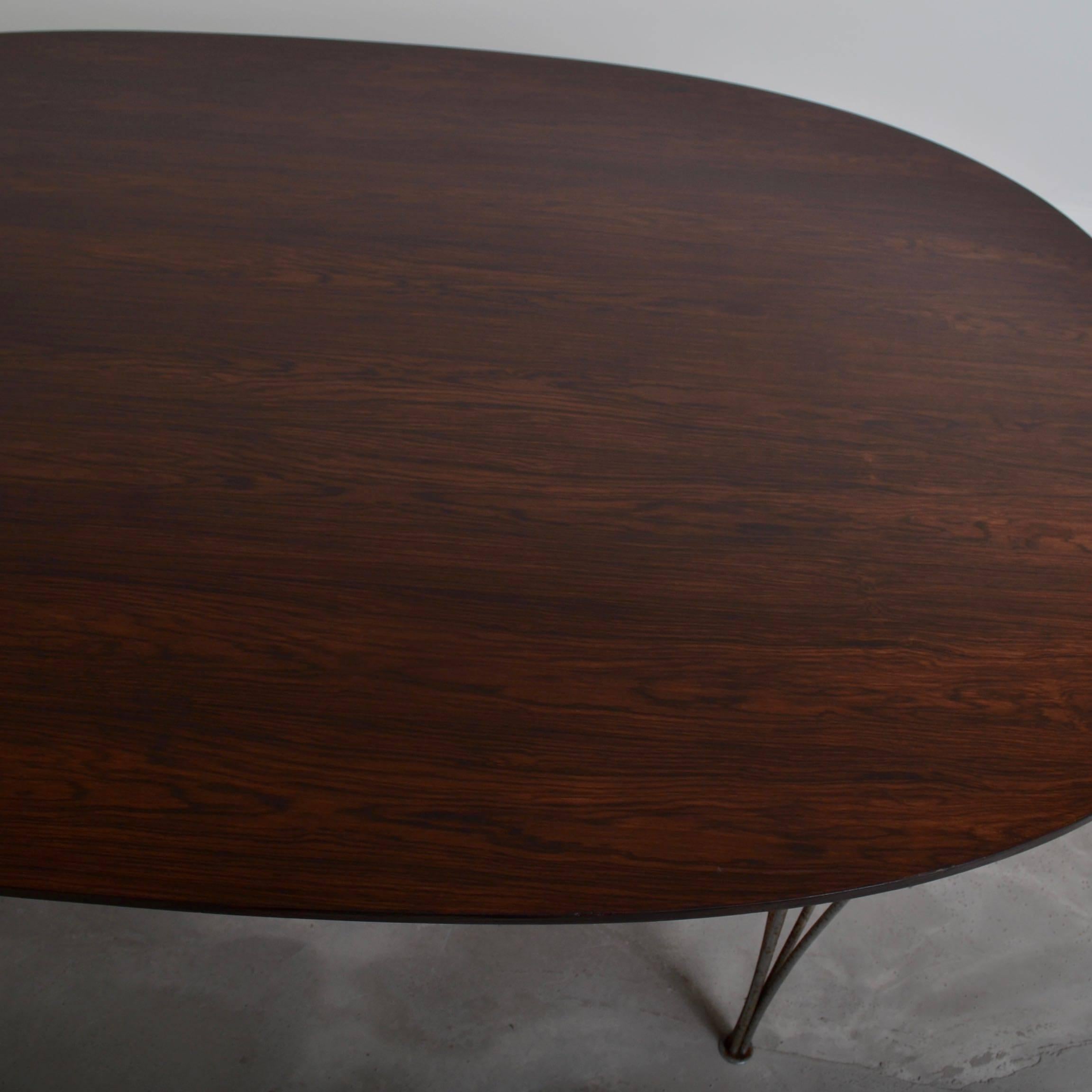 Super Ellipse Dining Table by Piet Hein and Bruno Mathsson, Denmark 1974 For Sale 3