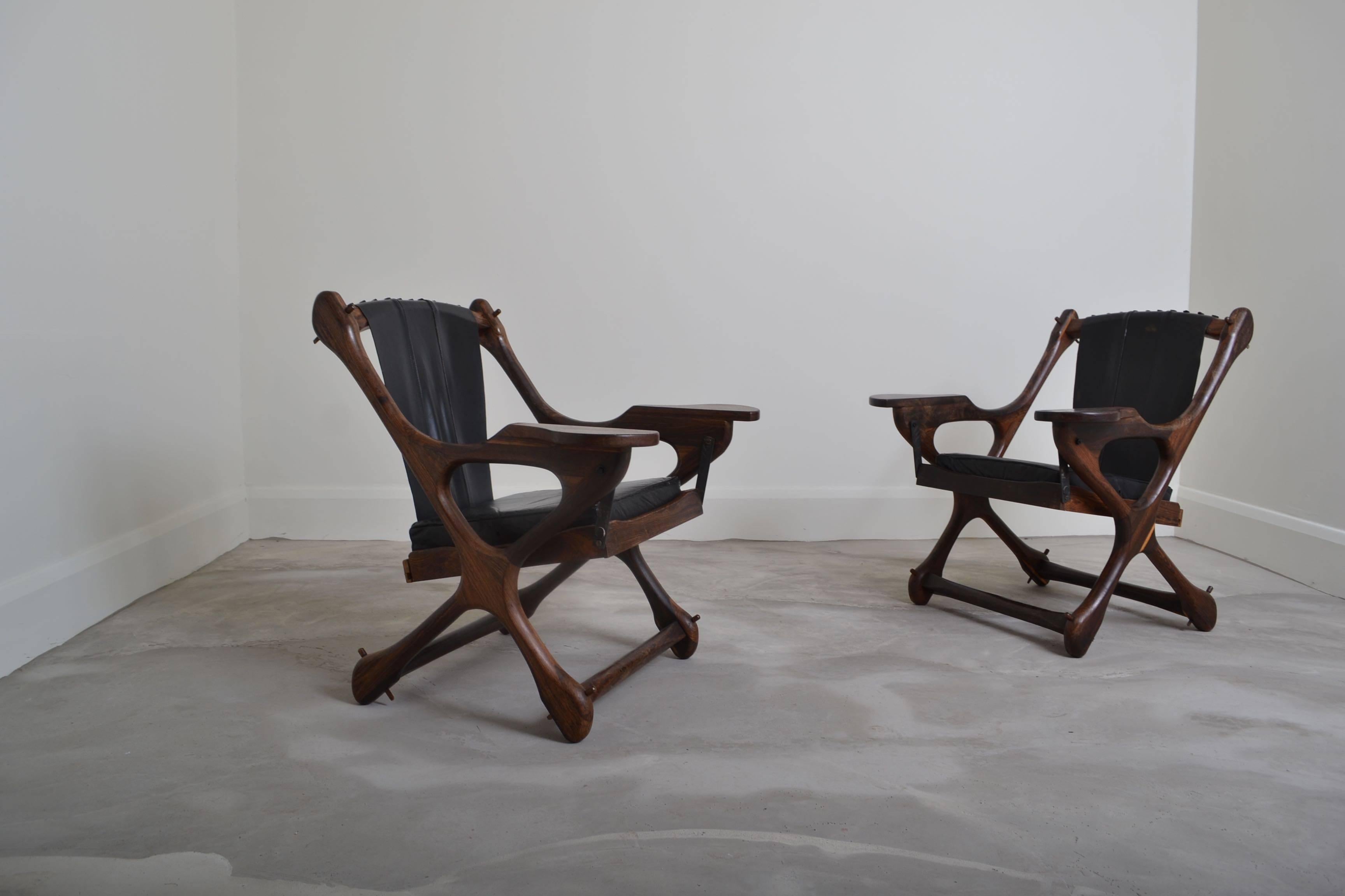 Mexican Pair of Don Shoemaker 'Swing' Chairs, Mexico, 1970