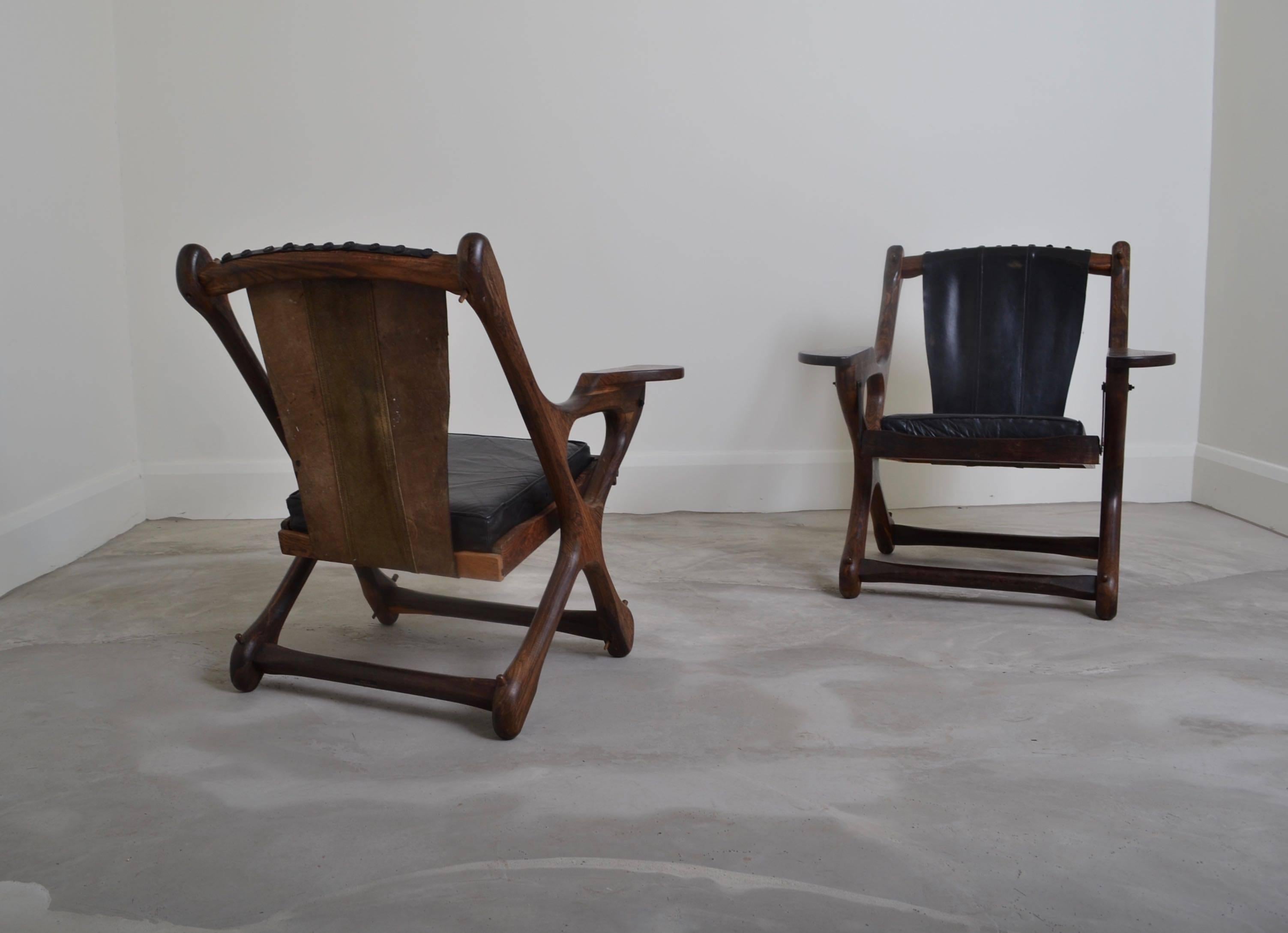 Pair of Don Shoemaker 'Swing' Chairs, Mexico, 1970 In Good Condition In Wargrave, Berkshire