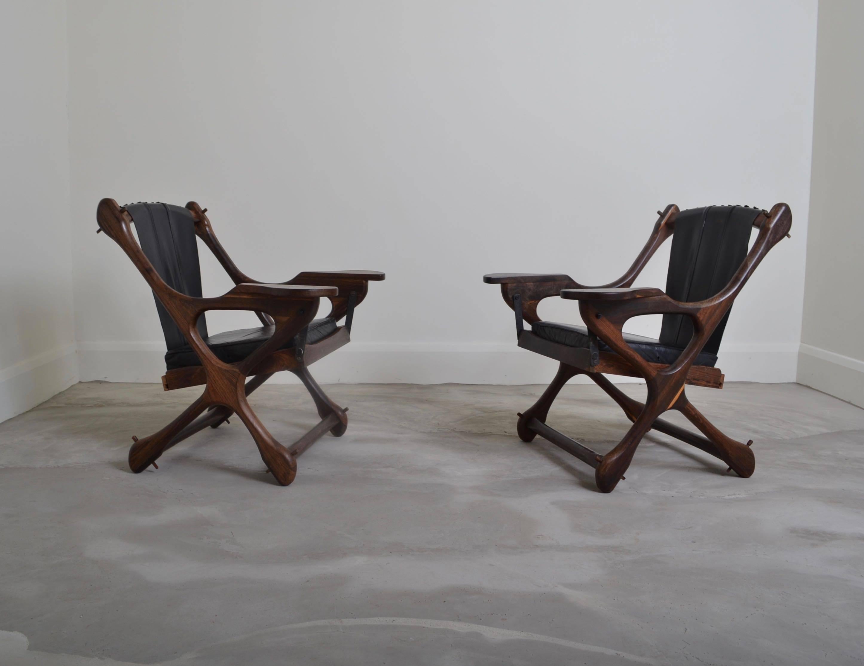 Late 20th Century Pair of Don Shoemaker 'Swing' Chairs, Mexico, 1970