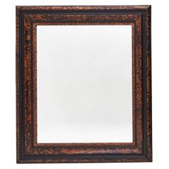 Flemish Tortoiseshell Frame Mirror with Giltwood Slip, circa 1880