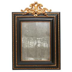 Italian Baroque Ebonized Moulded Mirror, circa 1680