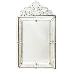 French Venetian Style Cushion Mirror, circa 1900
