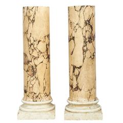 Pair of Breche Violette Marble Columns, Italy, circa 1800 4