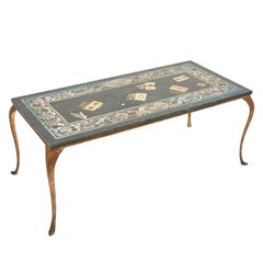 Italian Late 19th Century Scagliola Table with Gilt Base 7