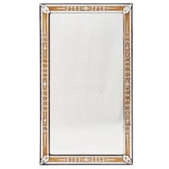 French 'Venetian Style' Mirror with Glitter Ground Border, circa 1930 8