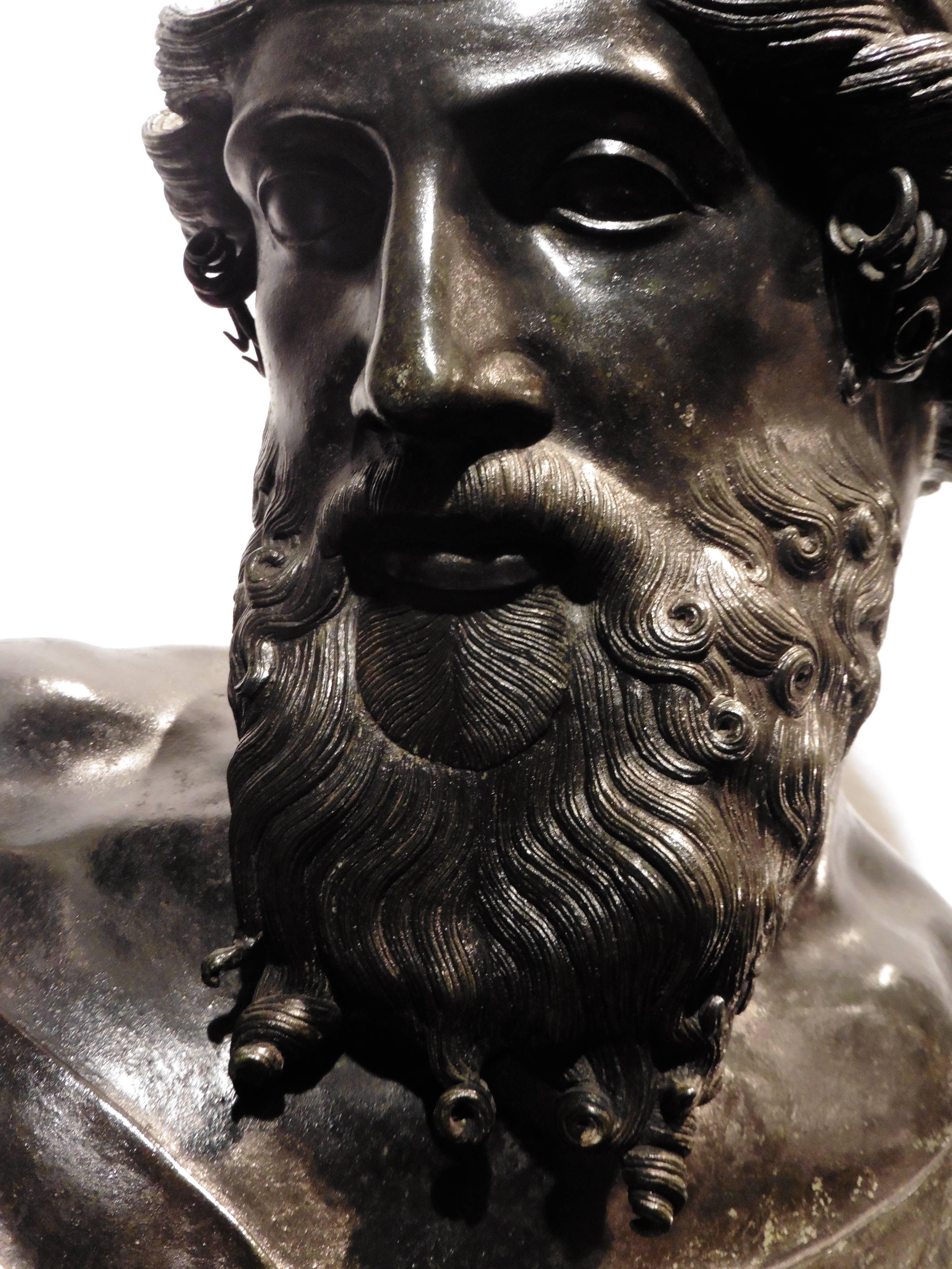 Italian Cast Bronze Bust of Plato, circa 1820 In Good Condition In London, GB