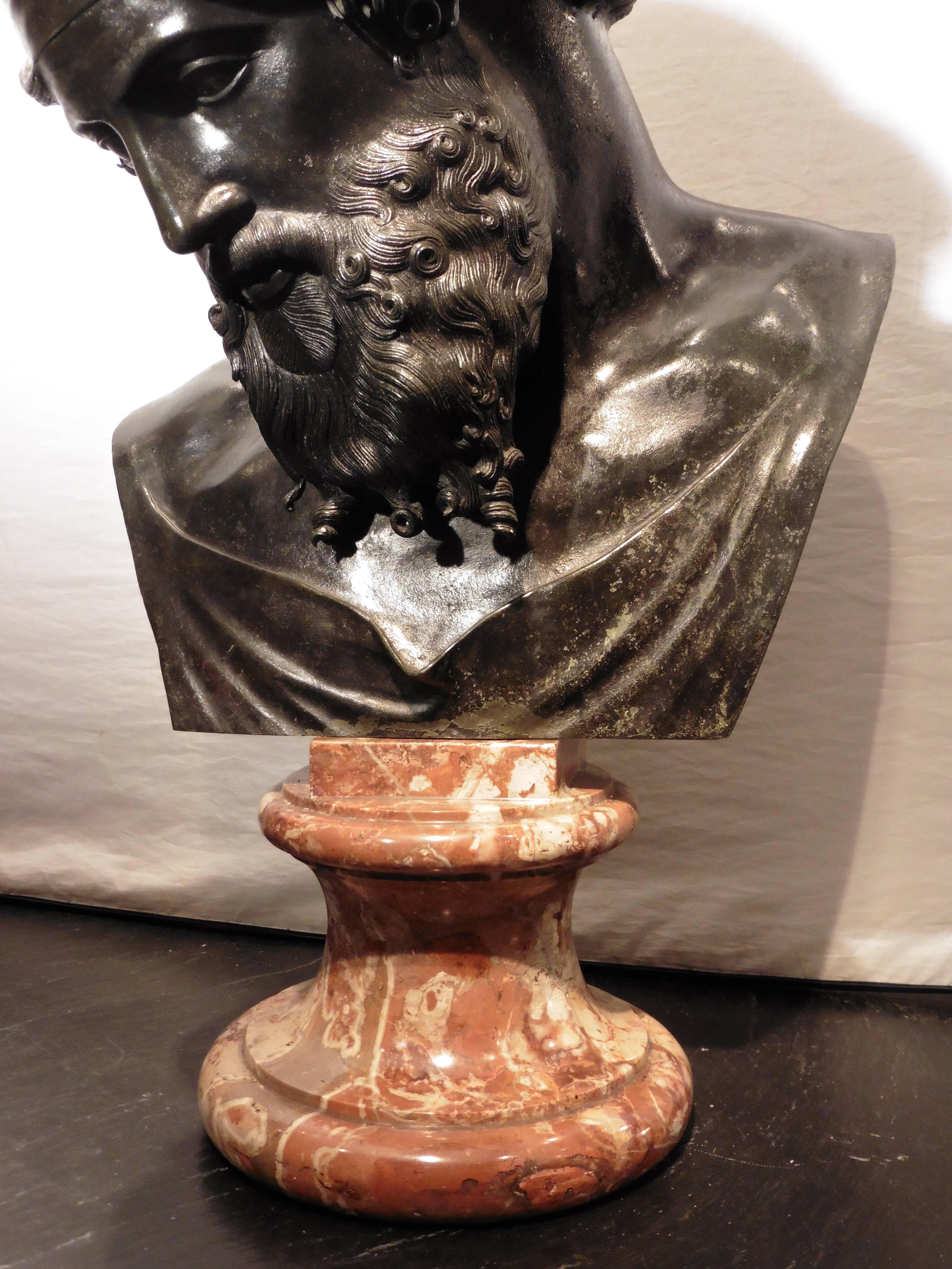Italian Cast Bronze Bust of Plato, circa 1820 2