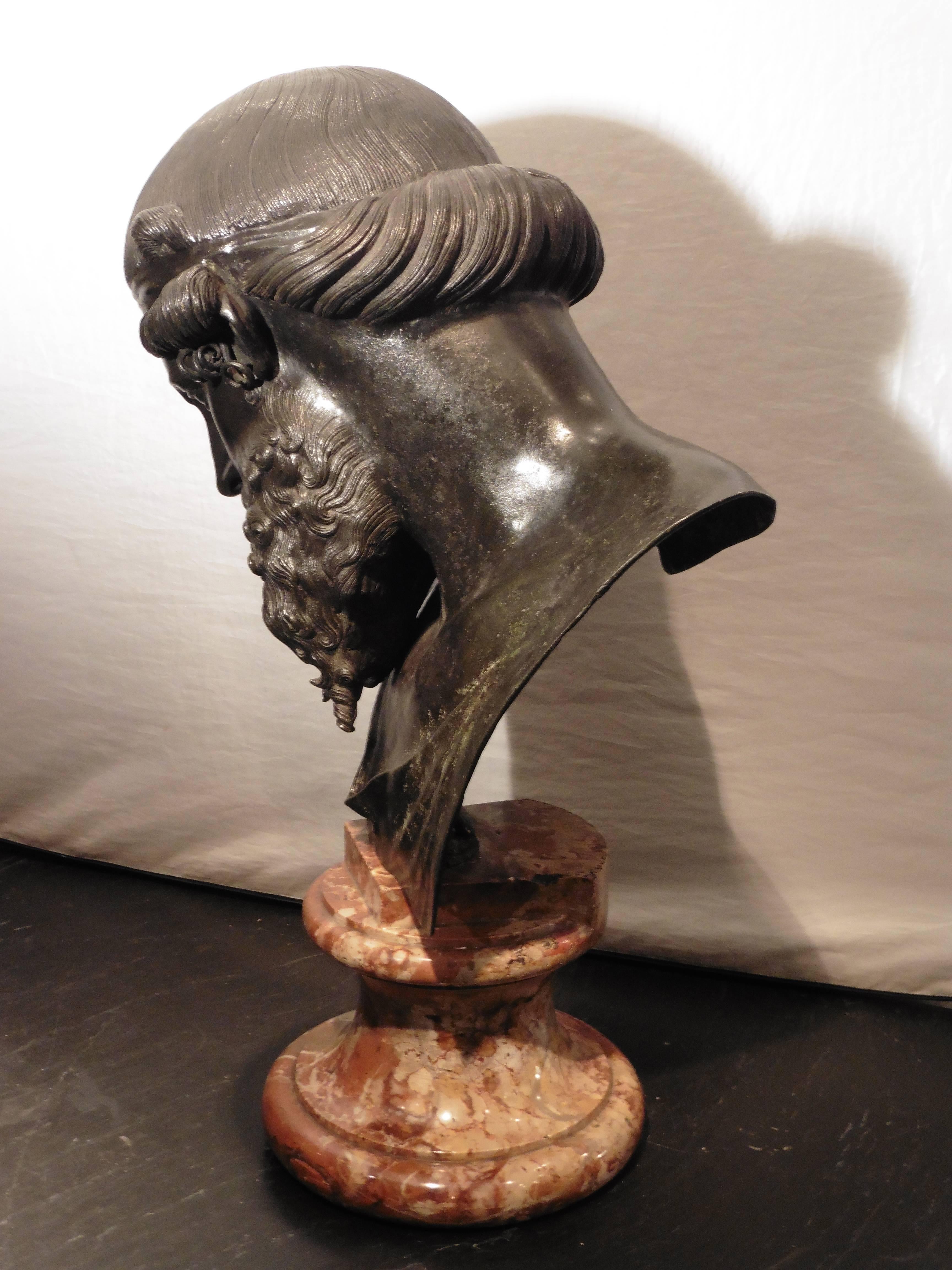 Italian Cast Bronze Bust of Plato, circa 1820 4