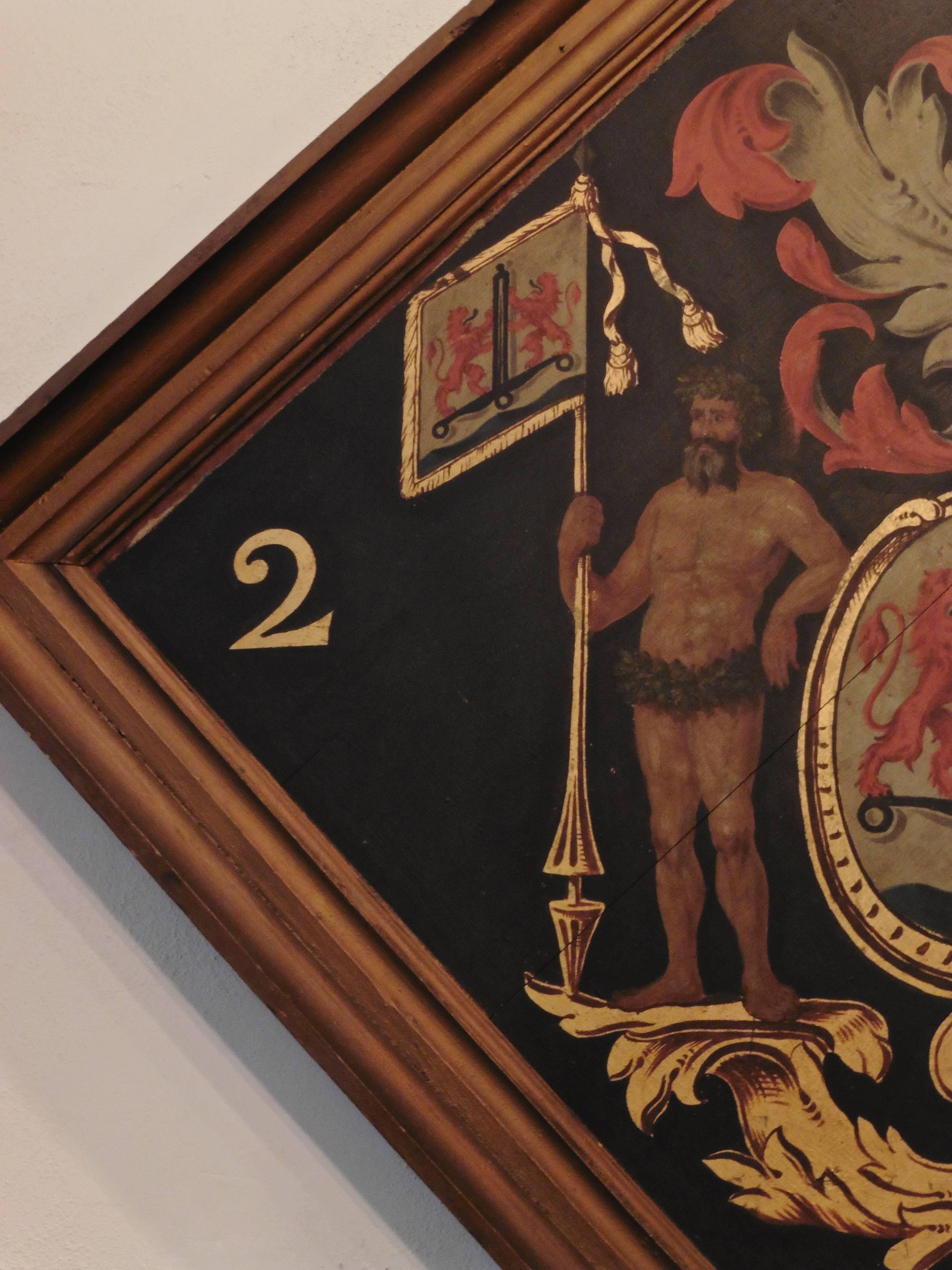 English Victorian Hatchment Painting, circa 1860 In Good Condition In London, GB