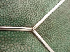 Victorian Silver-Mounted Shagreen Desk Blotter from Asprey, 1899
