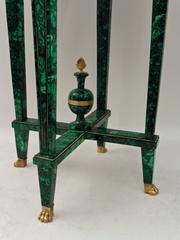 Pair of French Neoclassical Malachite and Ormolu Occasional Tables, circa 1950