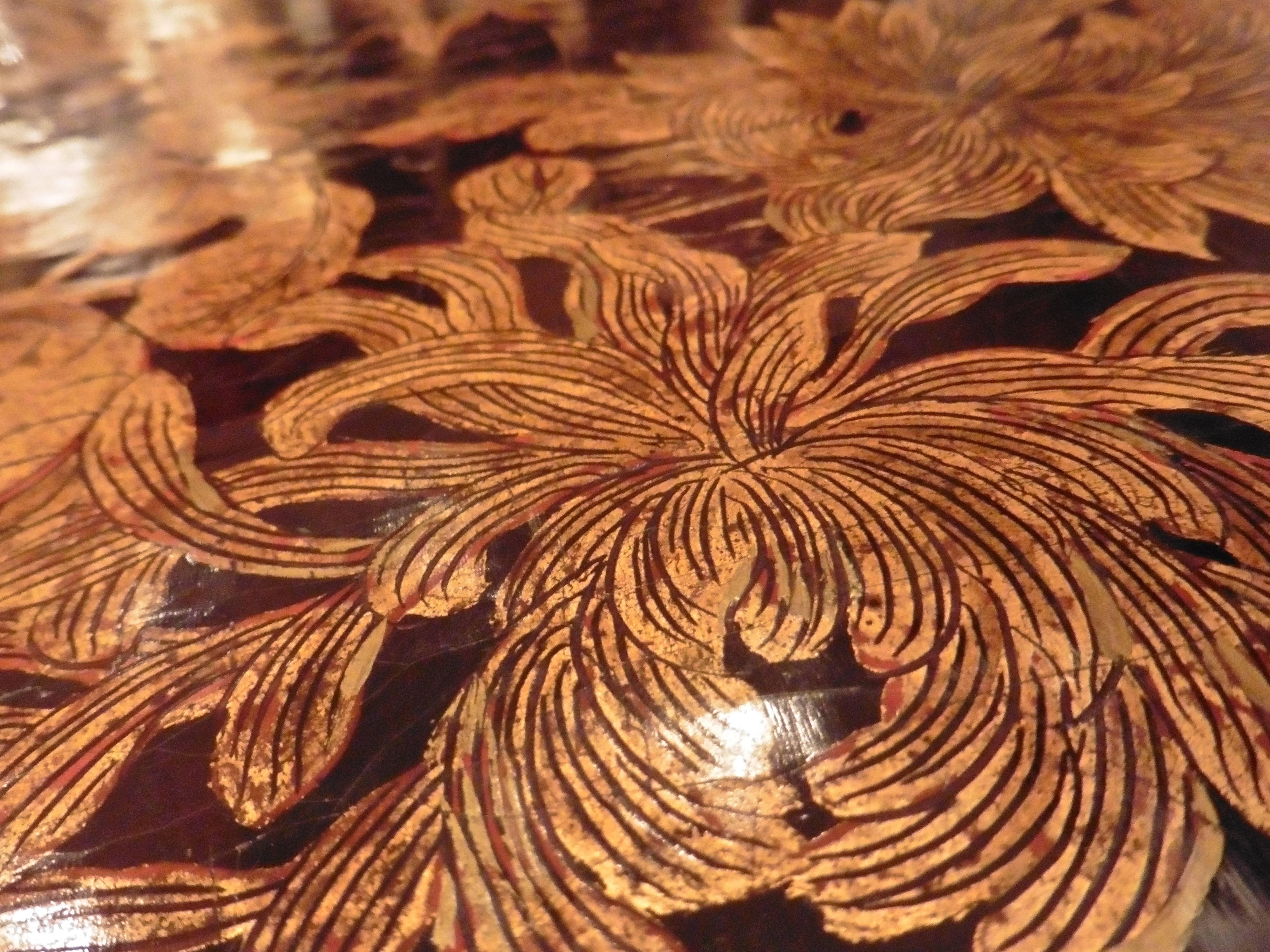 French Chinoiserie Lacquered Coffee Table, circa 1950 2