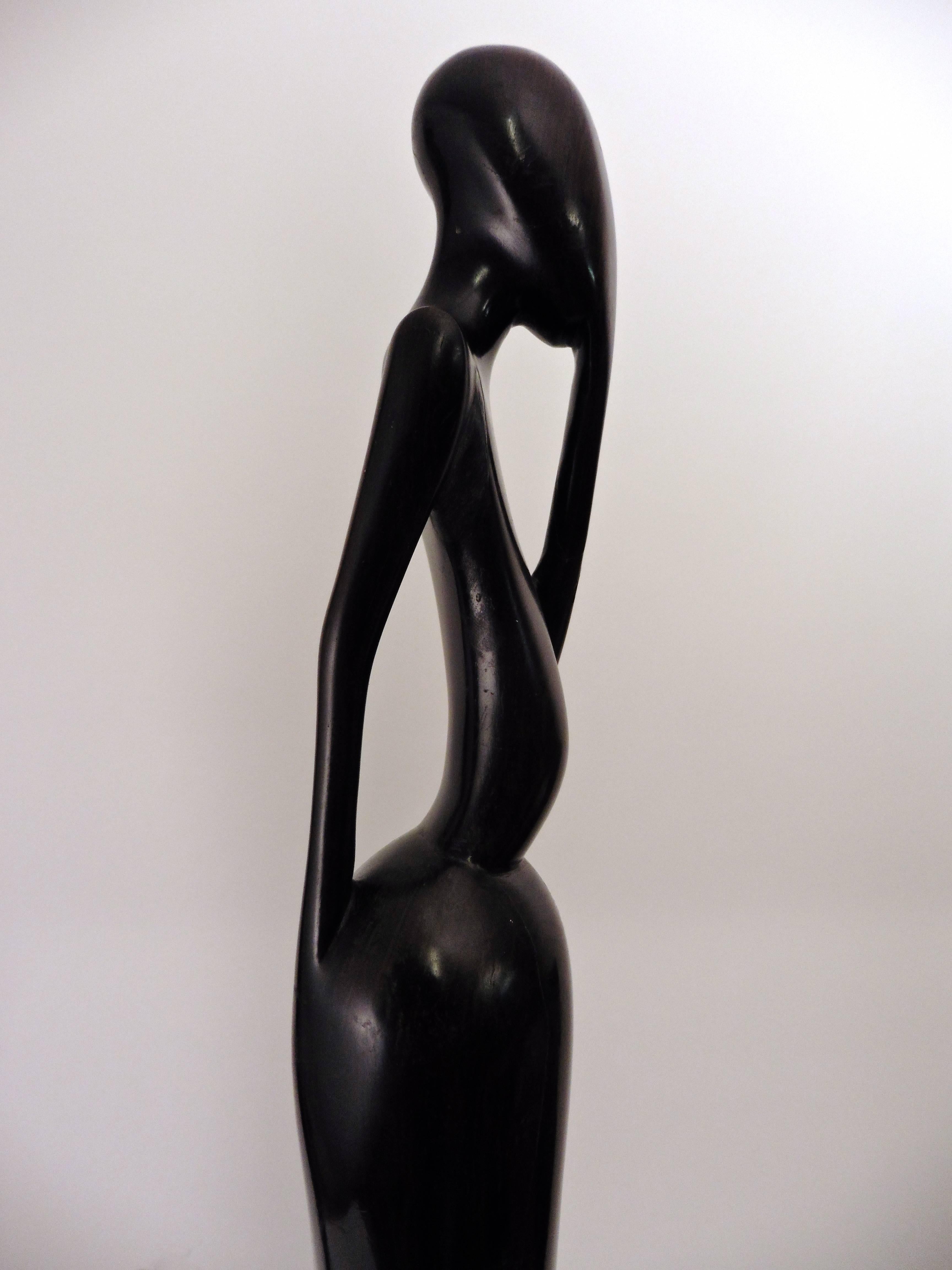 Pair East African Hardwood Modernist Sculptures, circa 1960 In Good Condition In London, GB