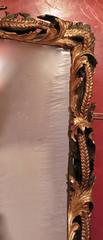Venetian 18th Century, Carved Painted and Giltwood Frame Mirror