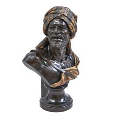 Austrian Copper Bust of a Nomadic Bedouin Tribesman, circa 1890