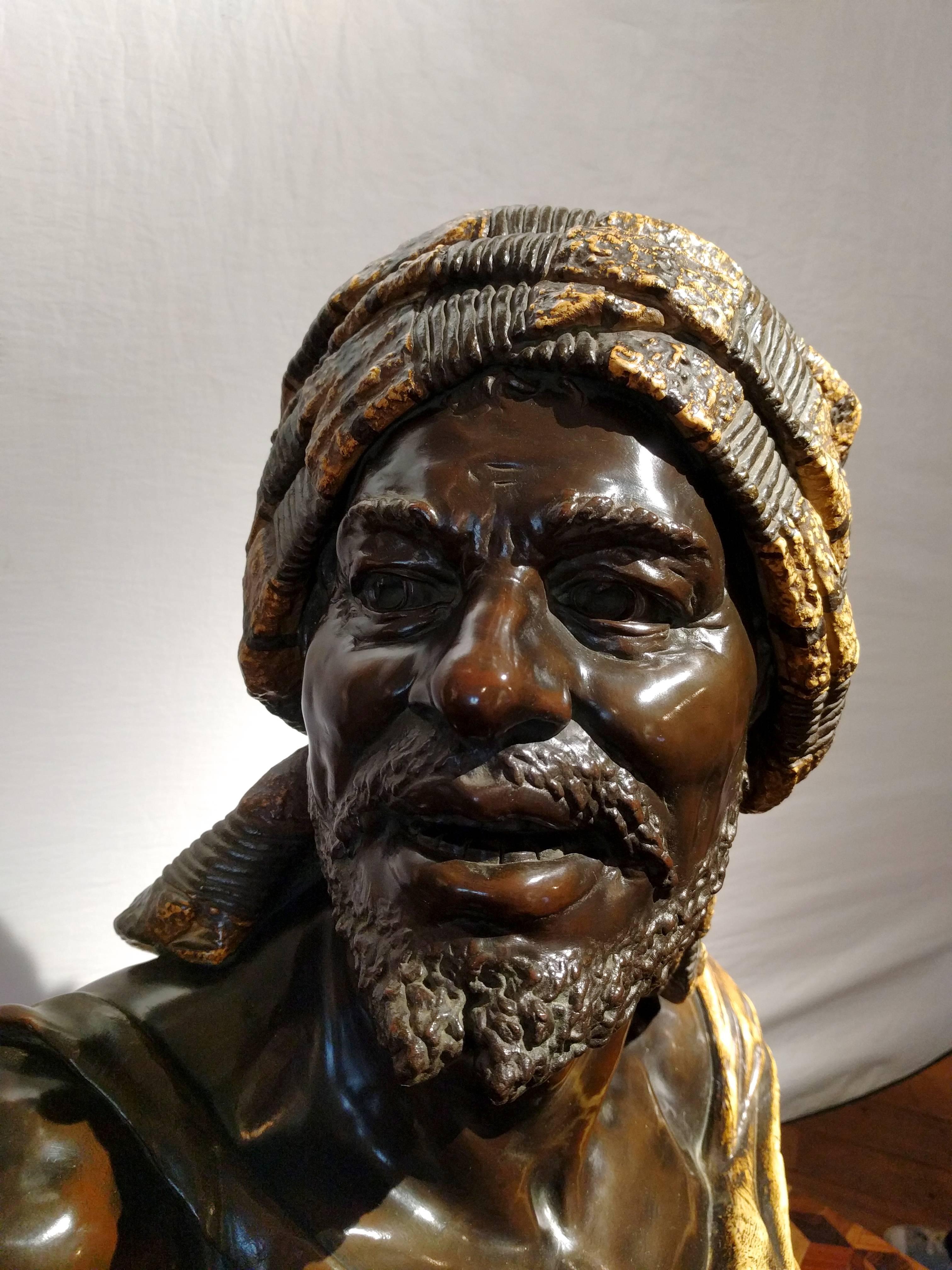 Austrian Copper Bust of a Nomadic Bedouin Tribesman, circa 1890 1