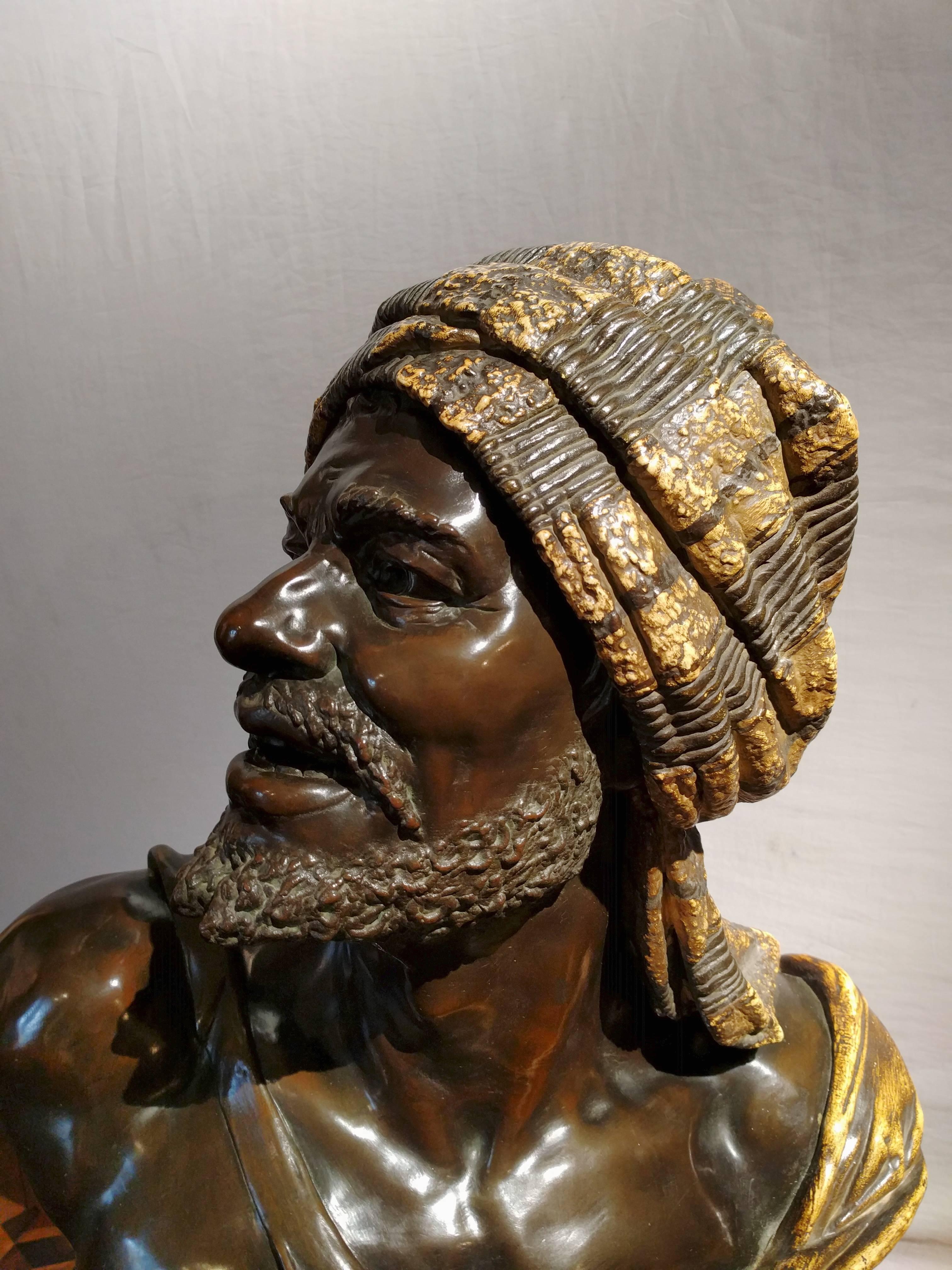 Austrian Copper Bust of a Nomadic Bedouin Tribesman, circa 1890 3