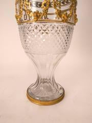 Pair of Large Napoleon III Ormolu and Cut Crystal Vases, circa 1870
