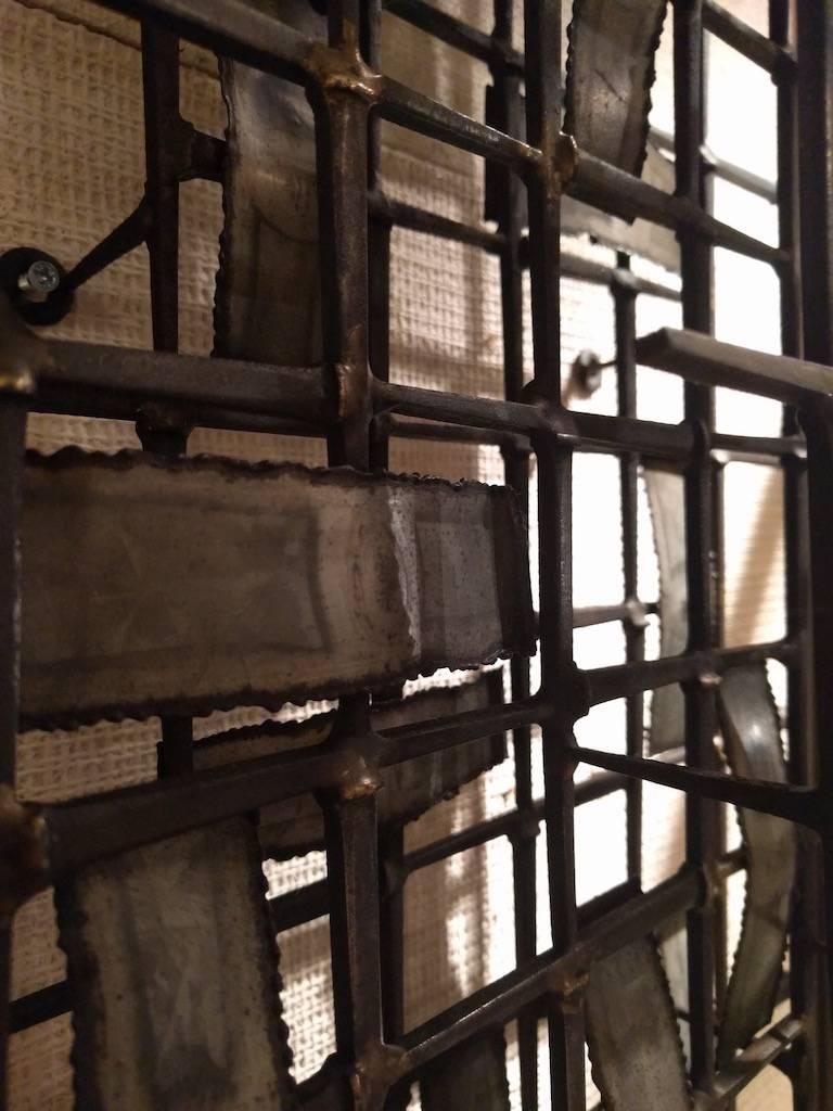 American Iron Wall Sculpture in the Style of Harry Bertoia, circa 1950 For Sale 3