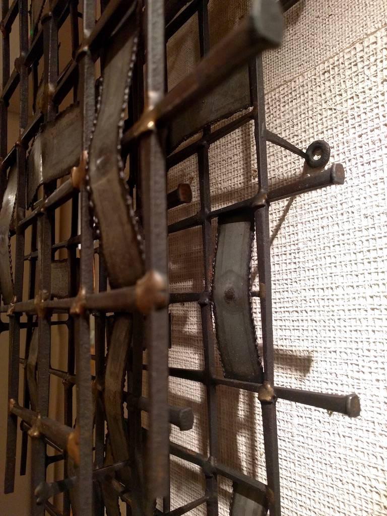 American Iron Wall Sculpture in the Style of Harry Bertoia, circa 1950 For Sale 1