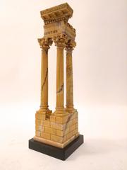 Italian Grand Tour Marble Model of the Temple of Vespasian & Titus, circa 1880