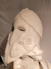 Italian Carrara Marble Bust of Athena, 19th Century