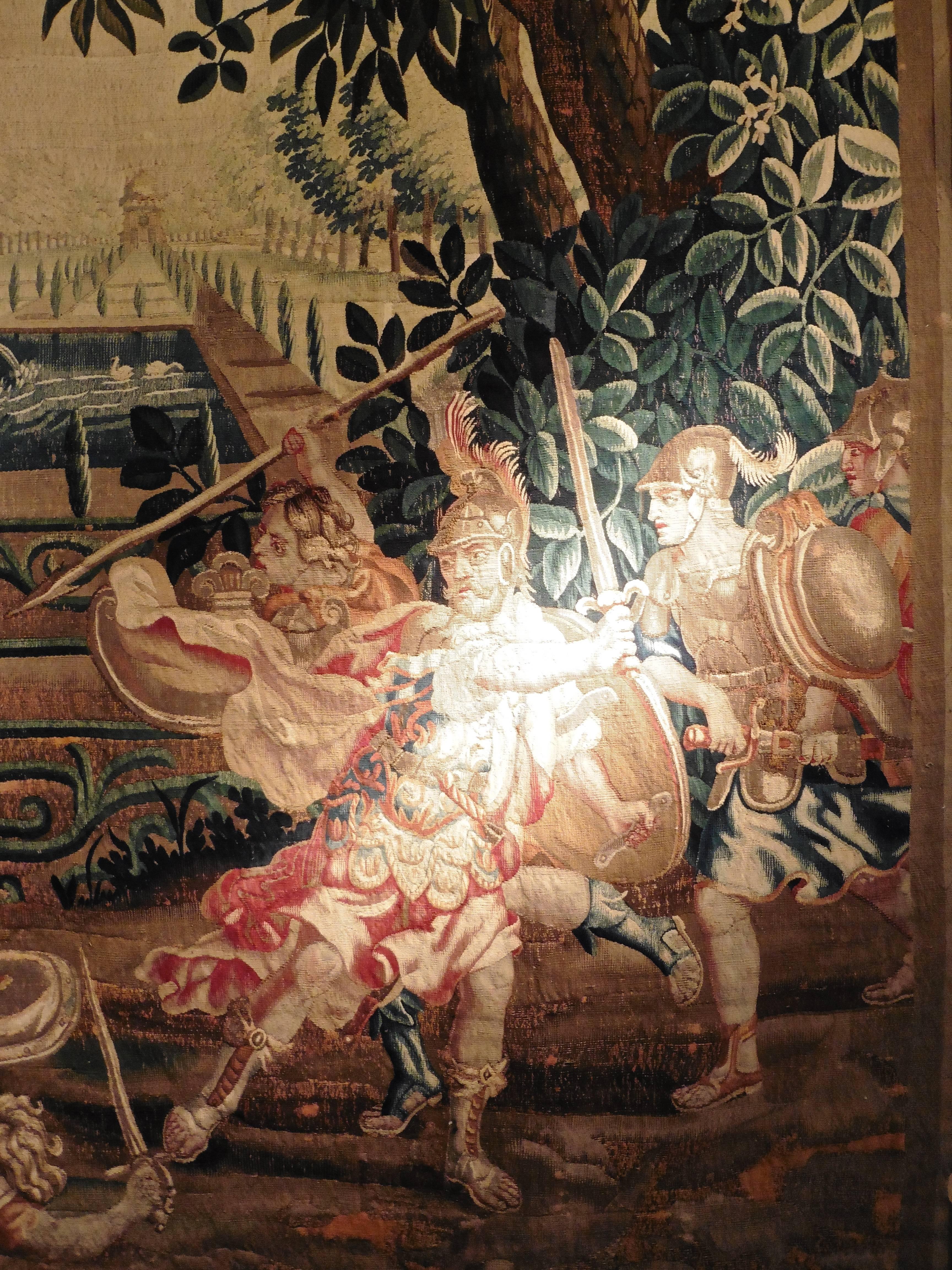 18th Century Flemish Mythological Tapestry of Perseus with the Head of Medusa