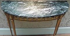 French Neoclassical Gilt Bronze Demilune Console by Maison Jansen, circa 1950