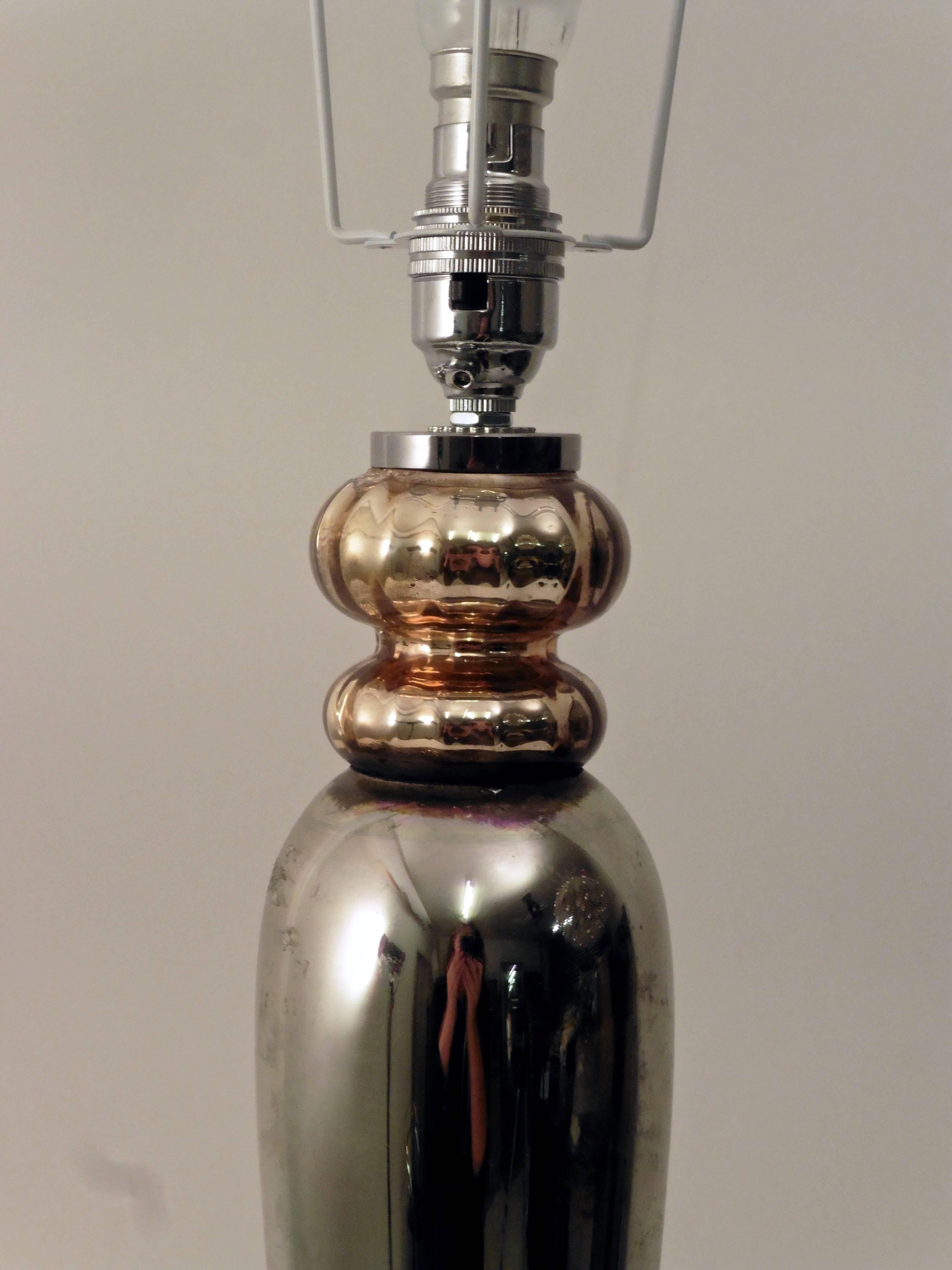 French Mercury Glass Lamps, circa 1950 2