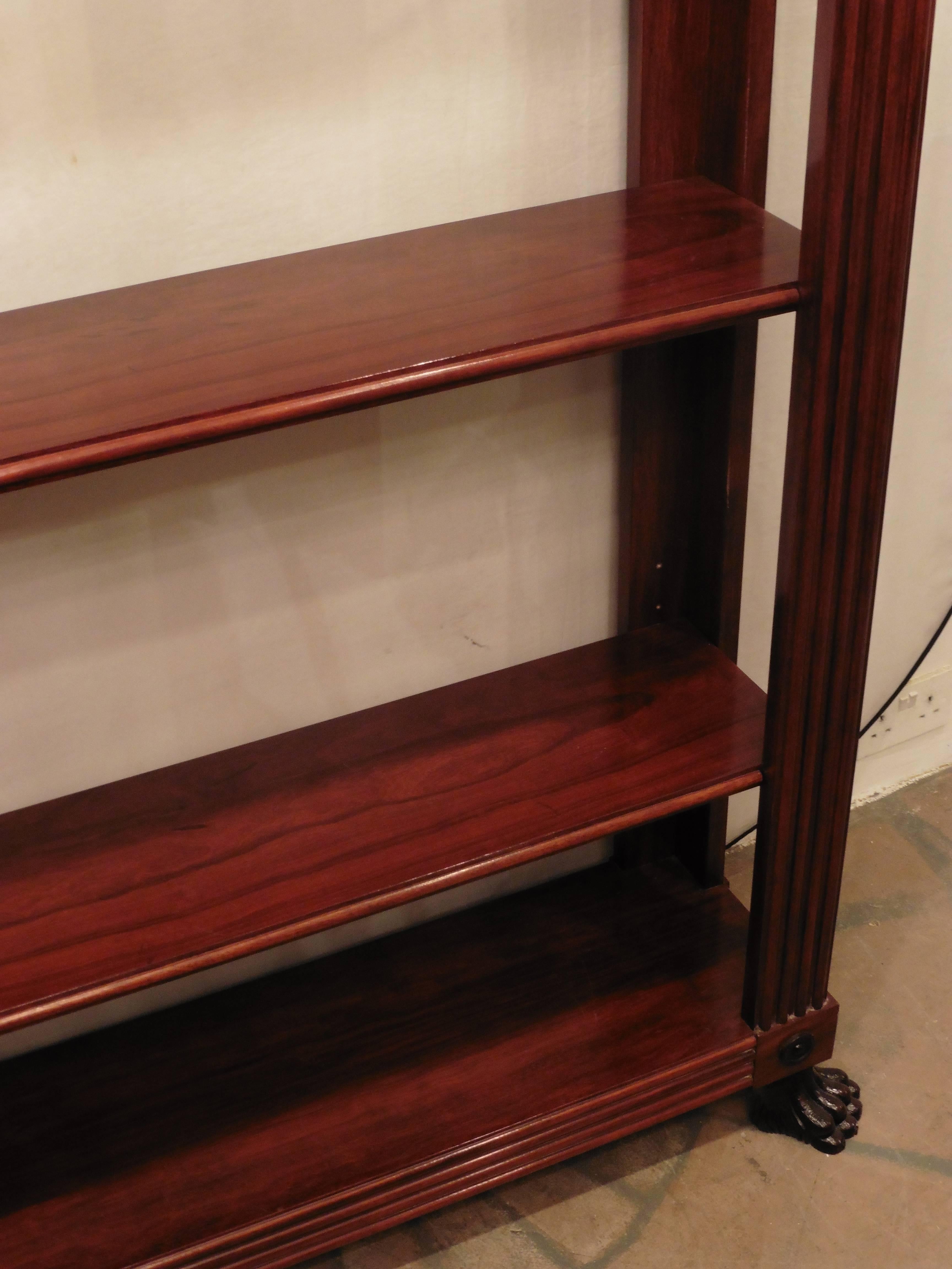 20th Century Pair of Regency Style Neoclassical Mahogany Shelves, circa 1950 For Sale