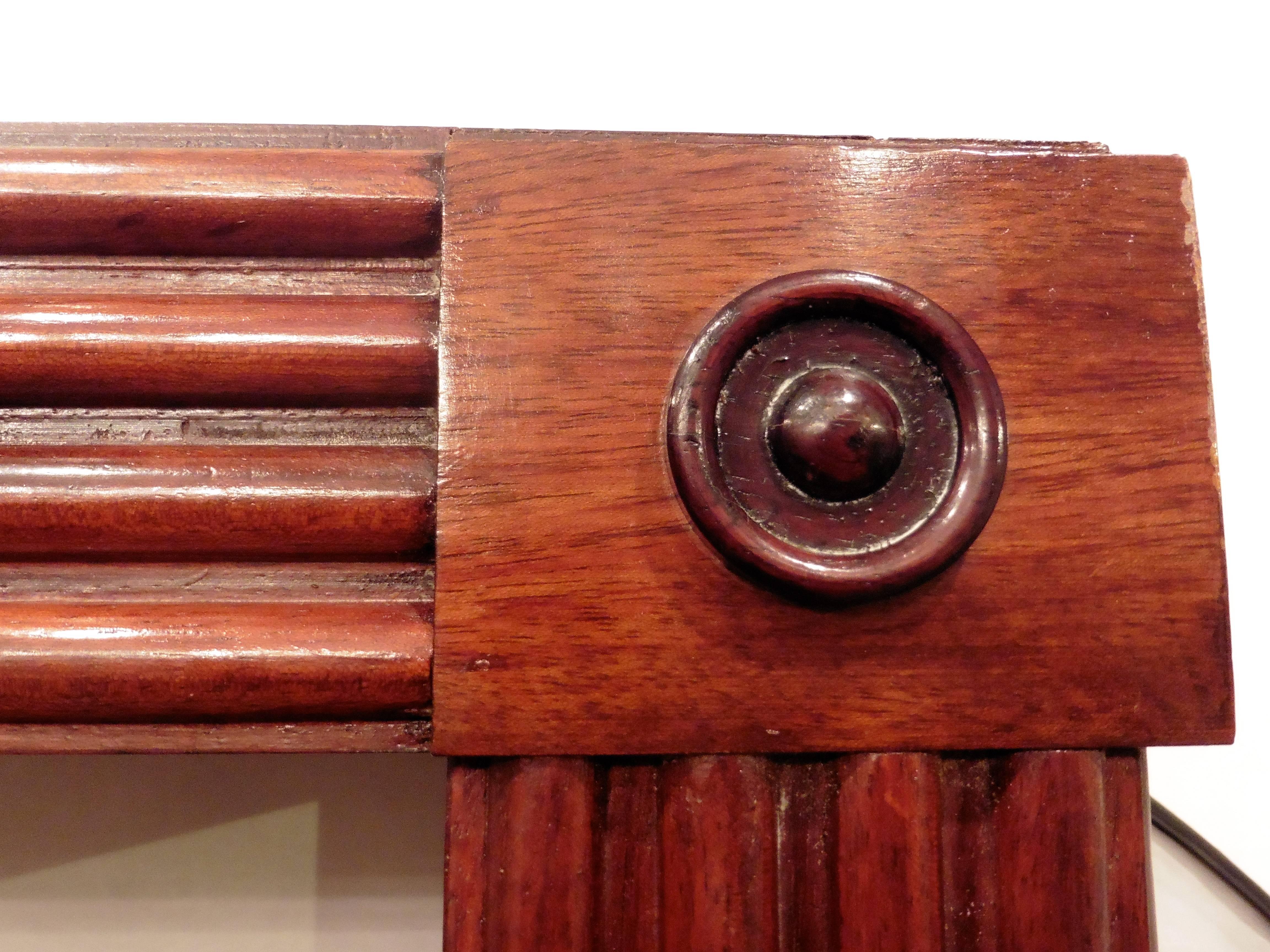 Pair of Regency Style Neoclassical Mahogany Shelves, circa 1950 For Sale 3