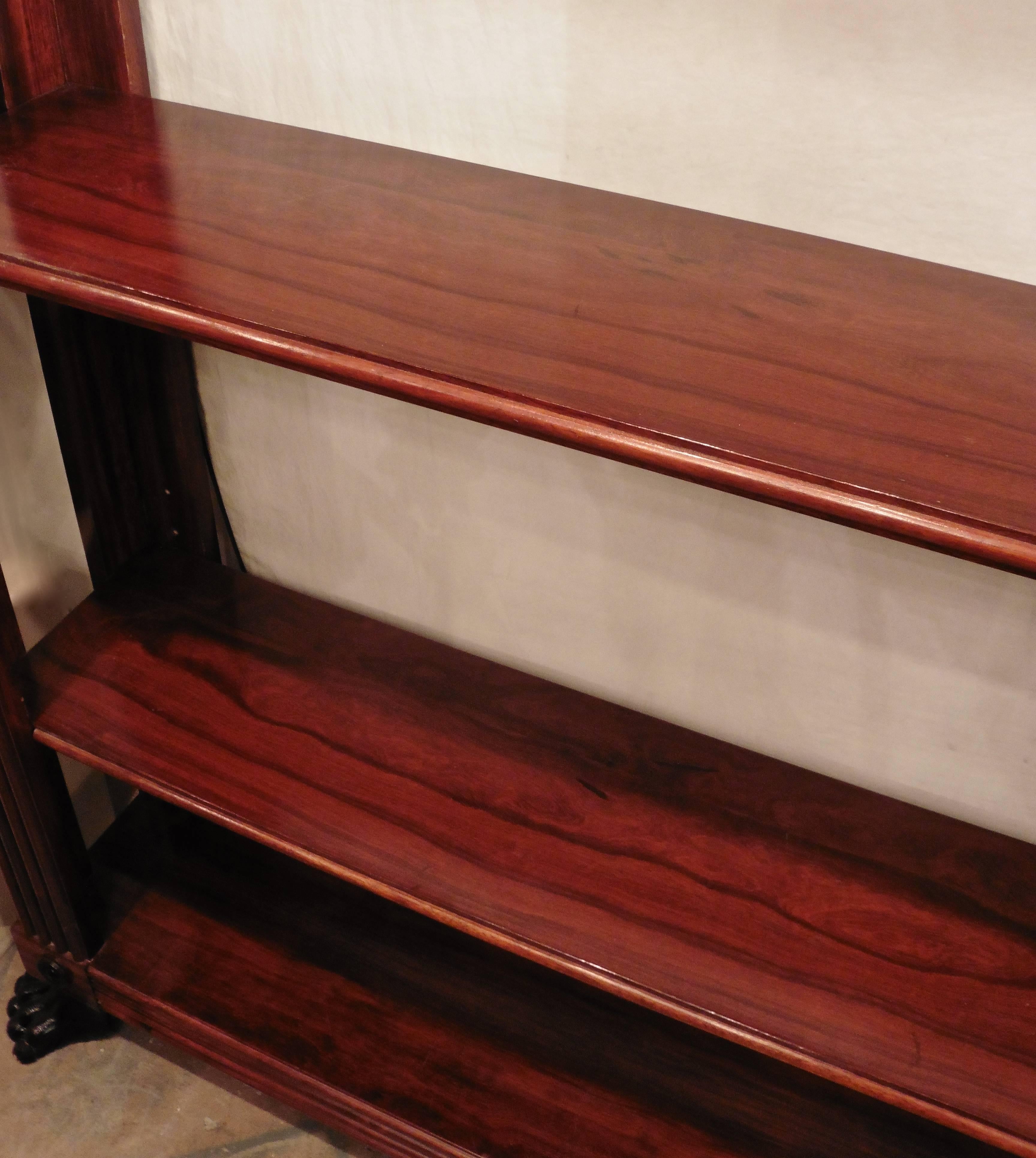 Pair of Regency Style Neoclassical Mahogany Shelves, circa 1950 For Sale 1