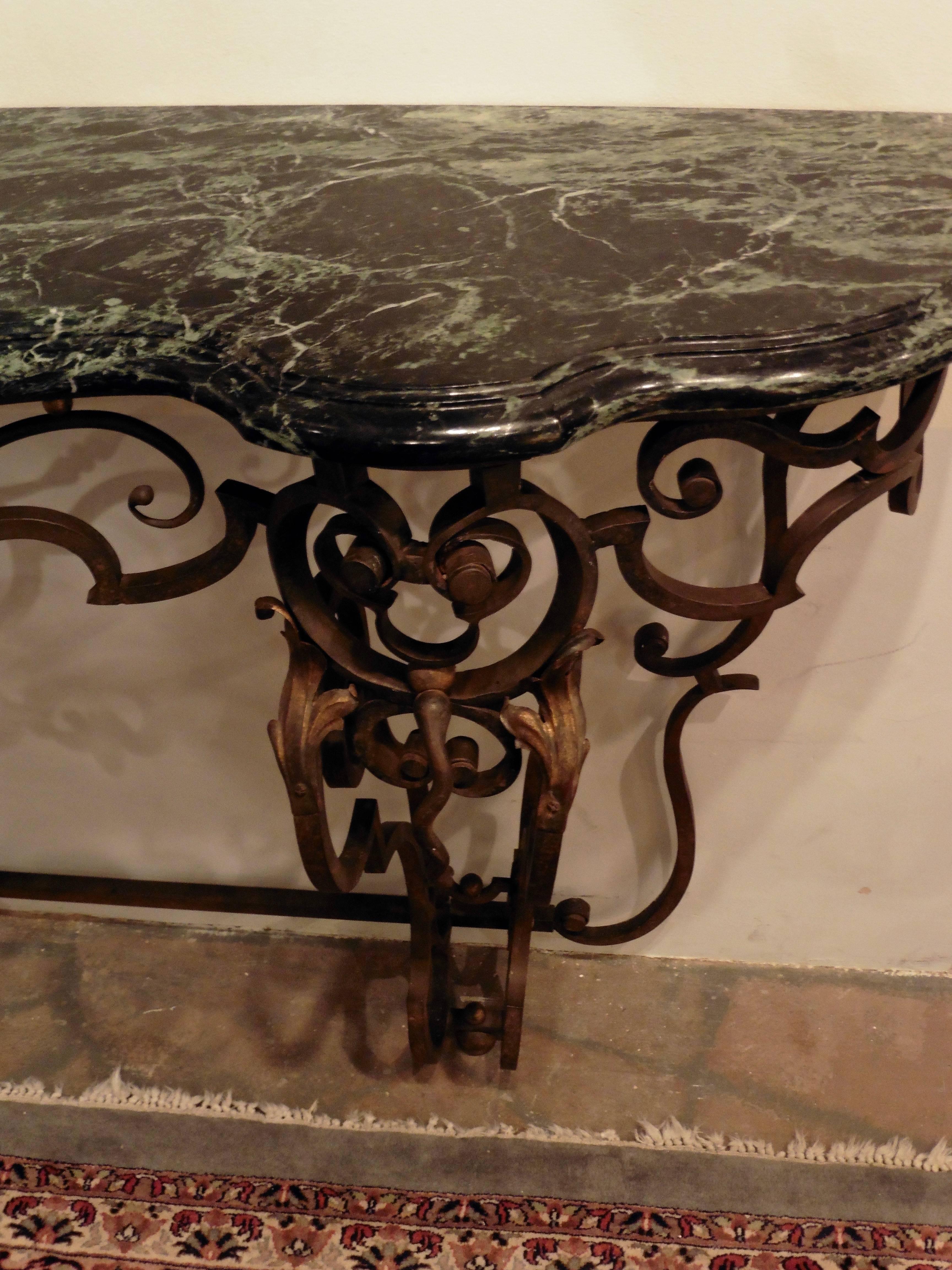 french wrought iron console table